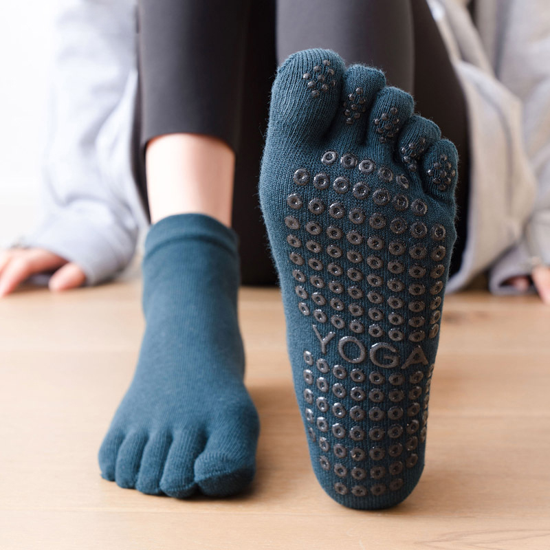 Yoga Mat - Anti-deslizamento feminino meias de pilates cinco