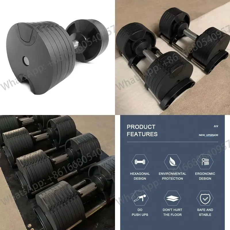 Dumbbell Set - Conjunto de Halteres Ajustáveis de Alta