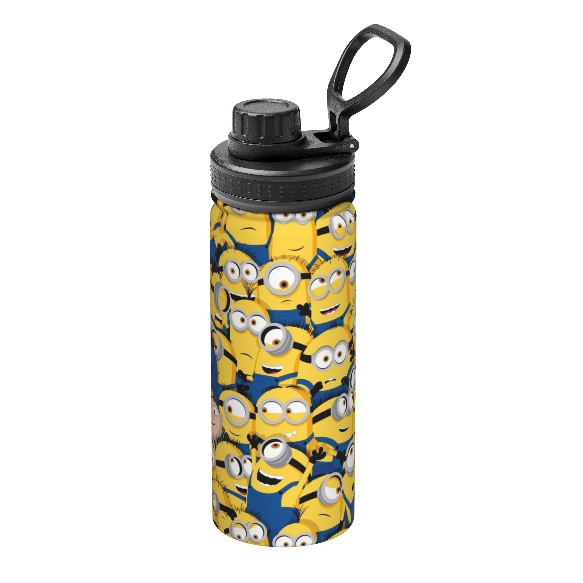 Sports Water Bottle Insulated - Garrafa Térmica Esportiva Cartoon M-Minions 18OZ,